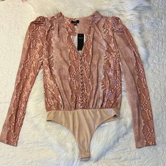 AFRM x Nordstrom Snakeprint Bodysuit - Picture 3 of 8